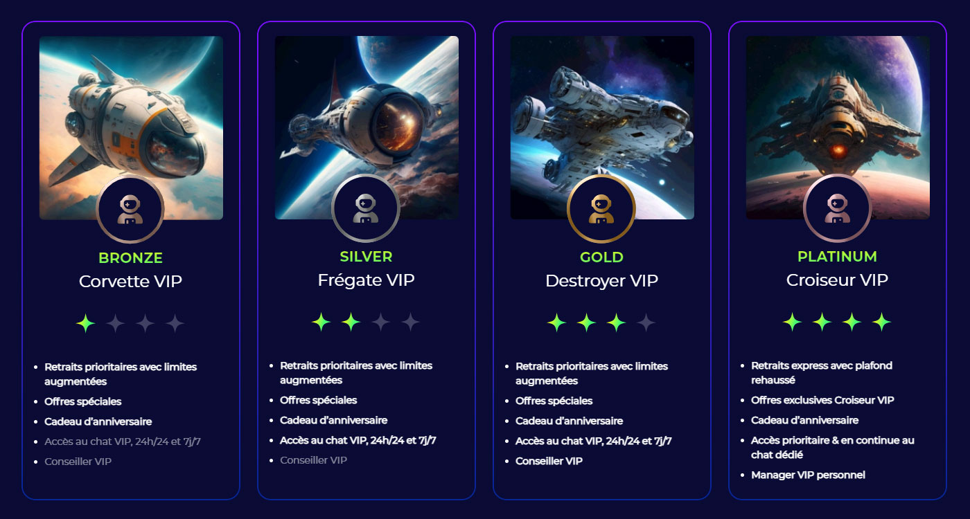 Space Fortuna VIP flotte